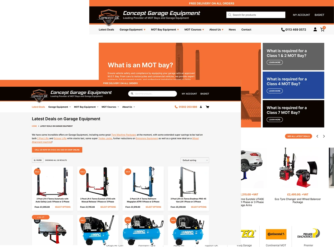 Concept Garage Equipment Illustration