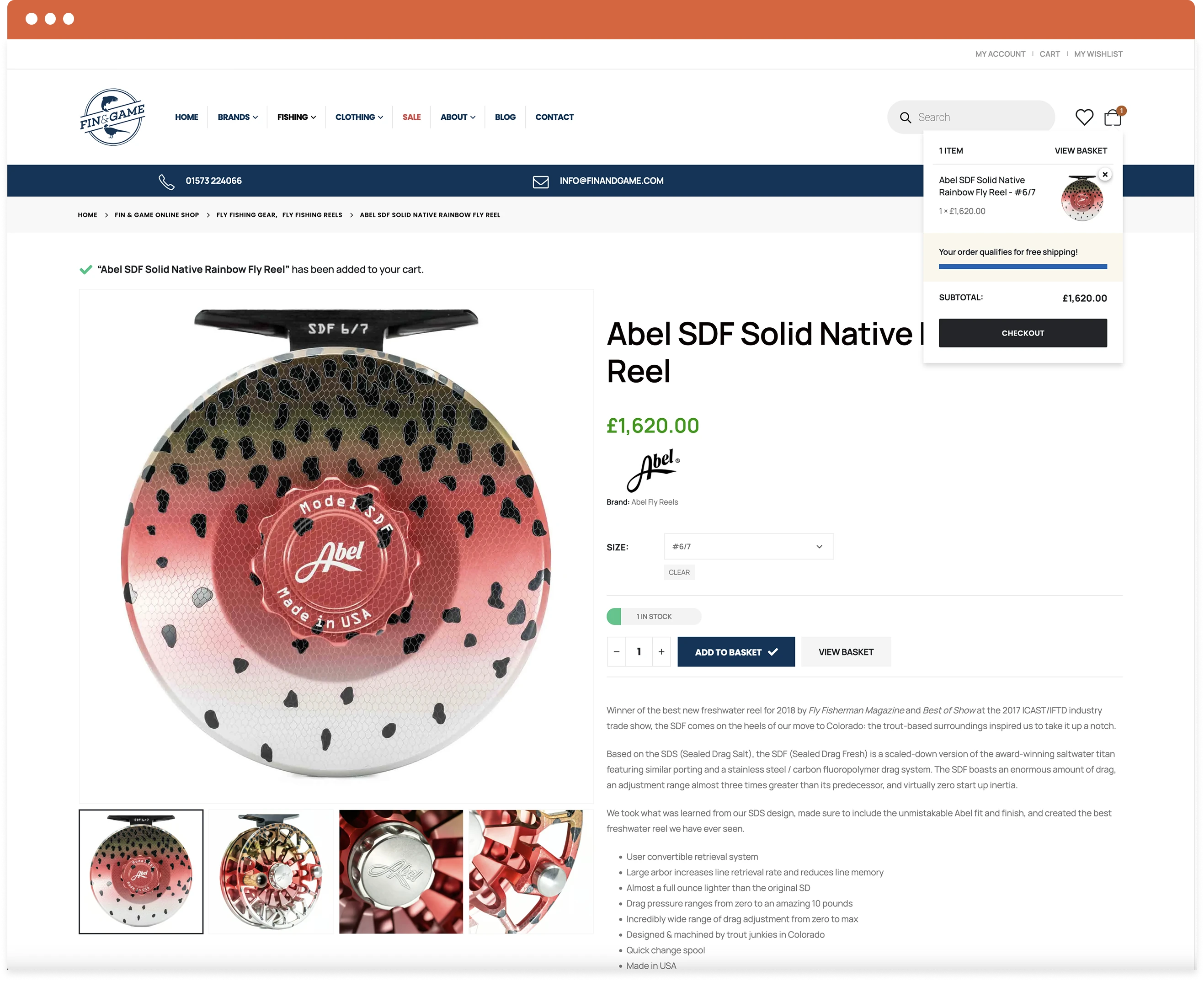 Fin & Game Website Screenshot