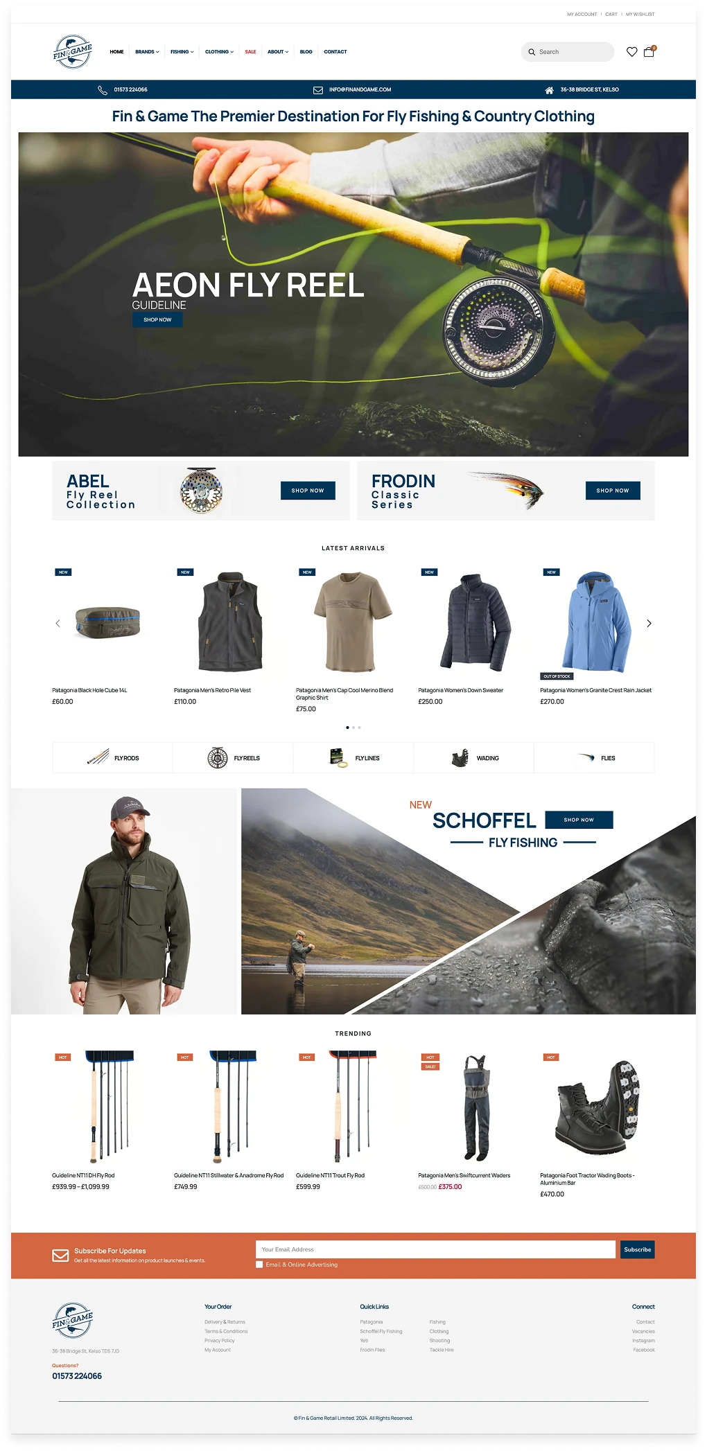 Fin & Game Website Screenshot