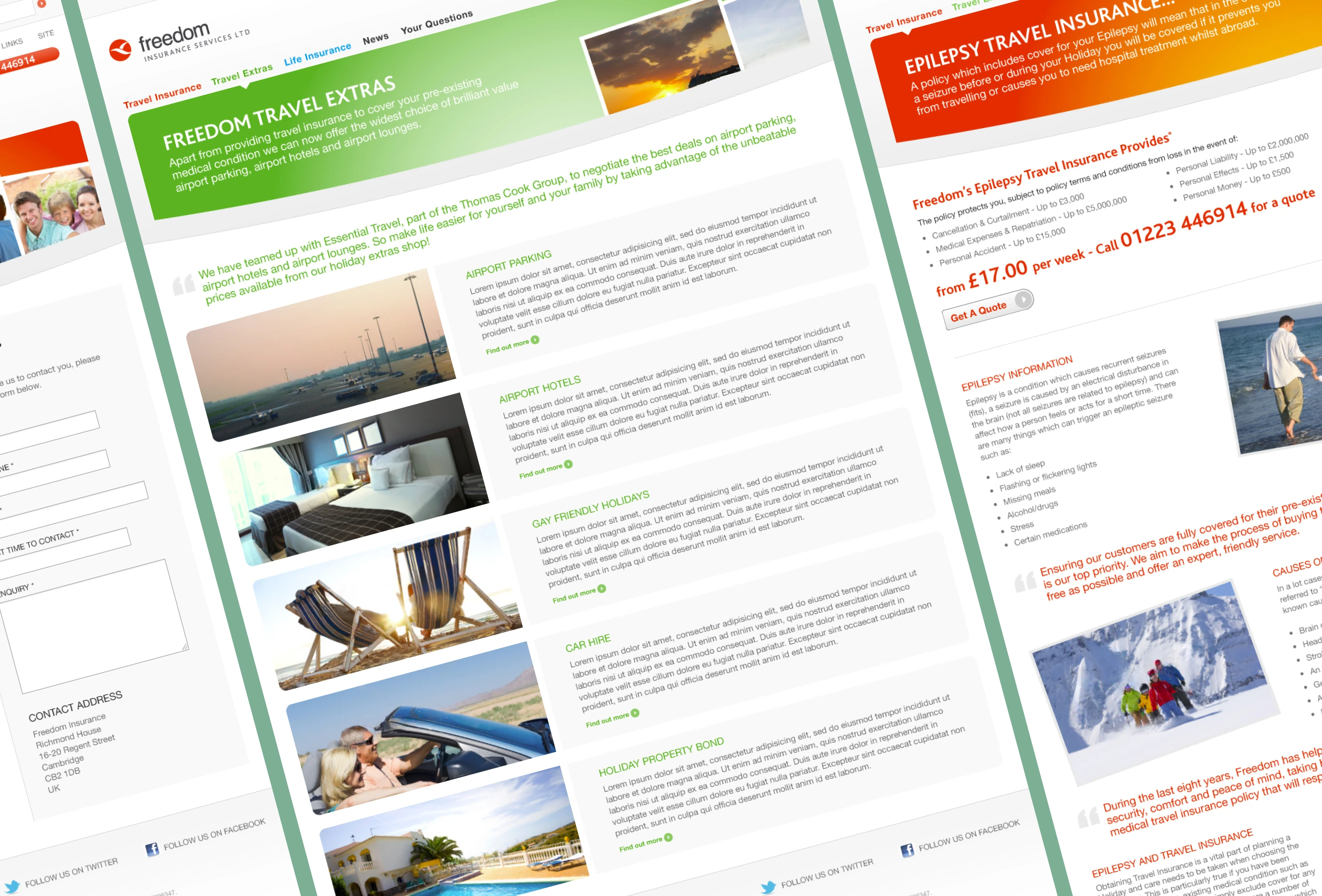 Freedom Insurance website screenshot (desktop)