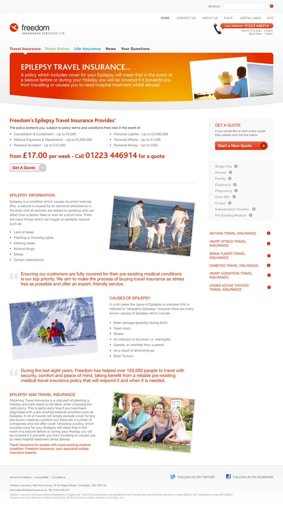 Freedom Insurance Website Screenshot