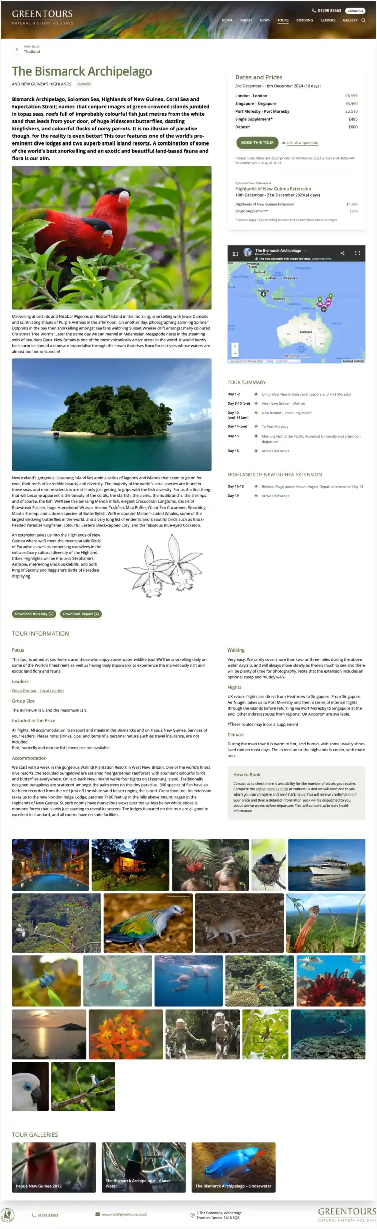 Greentours Website Screenshot