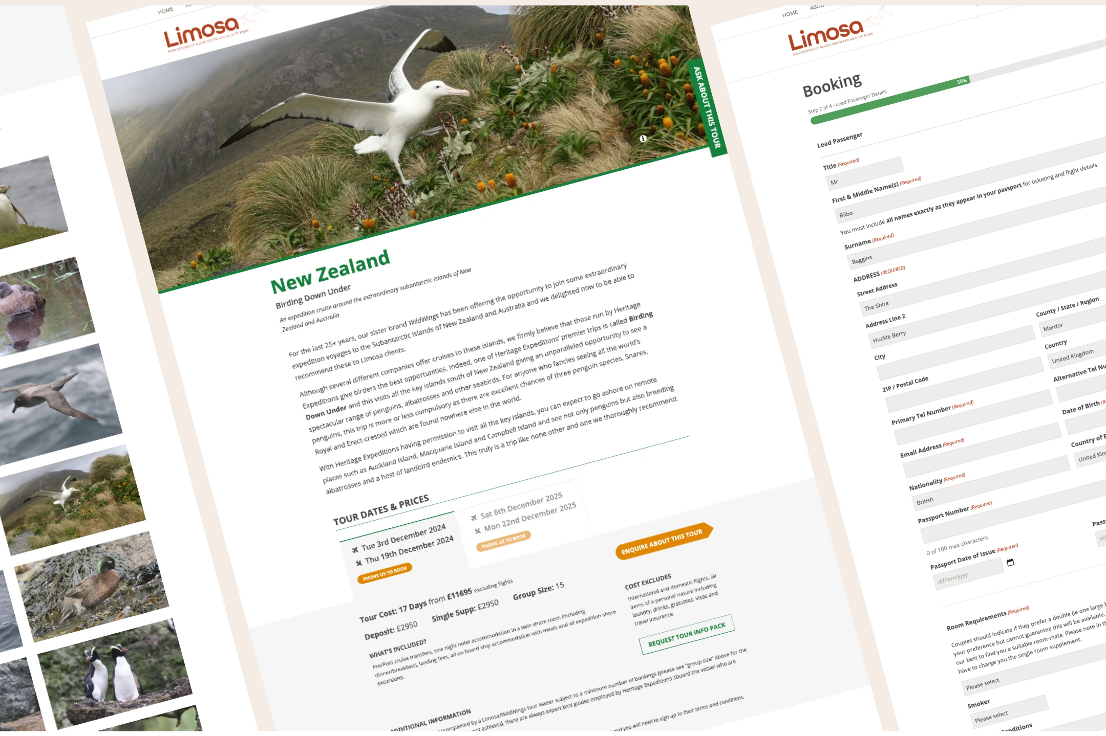 Limosa Brochure Screenshot Desktop