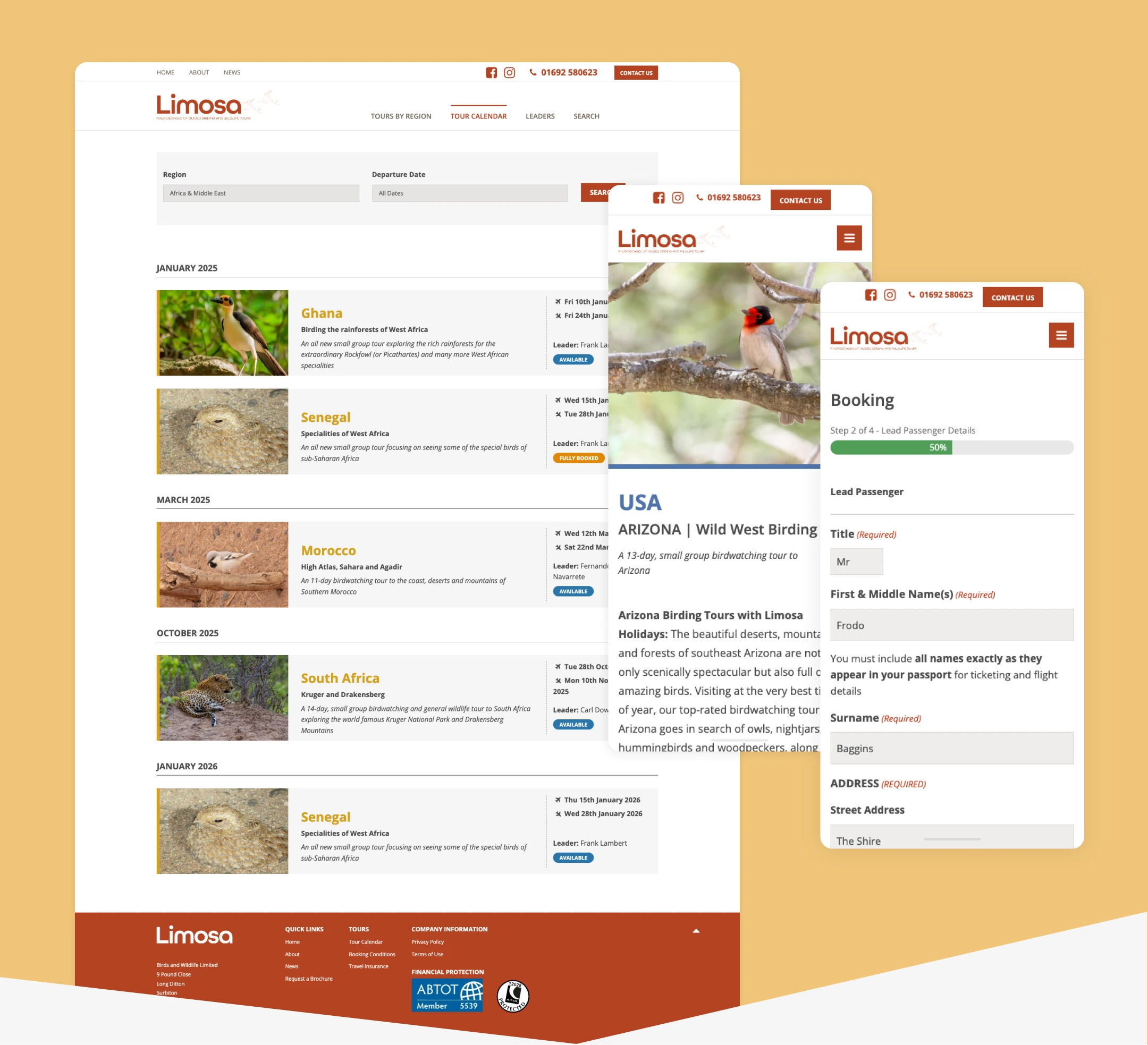 LimosaWebsite Screenshot Desktop