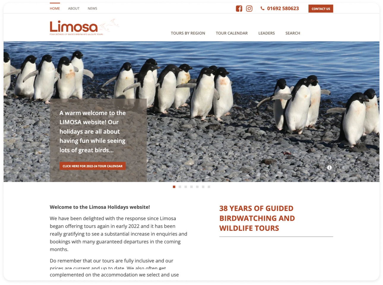 Limosa Website Screenshot