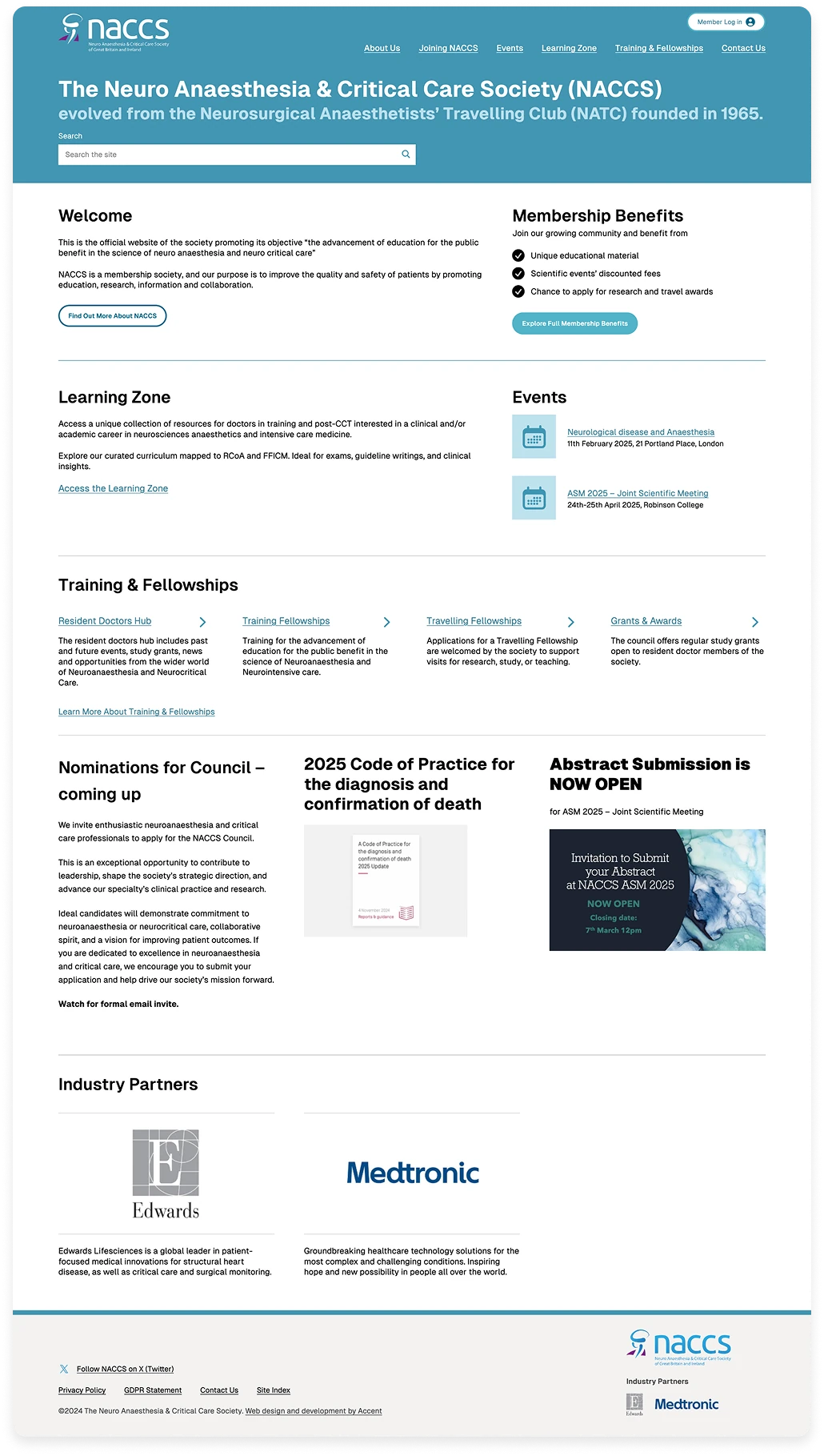 Naccs Website Screenshot